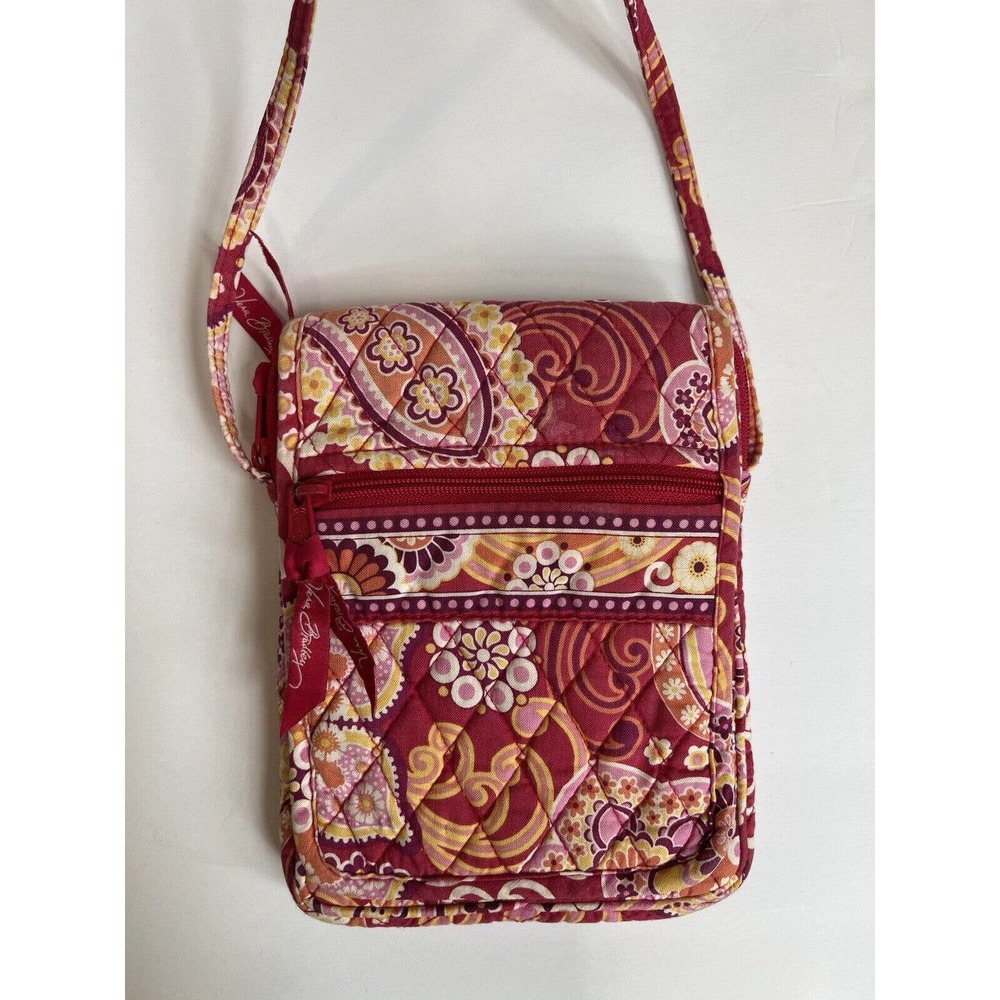 Pink Vera Bradley Hipster Cross Body Raspberry Fizz Retired 2008 - Picture 2 of 10